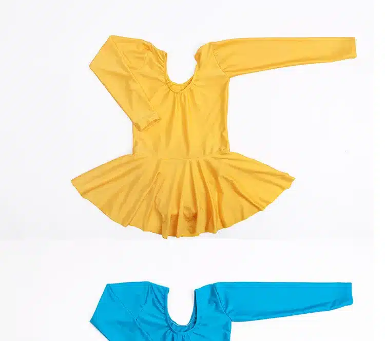 Long sleeved Spandex Gymnastics Leotard for Girls Ballet Dress Clothing Kids Dance Wear 14
