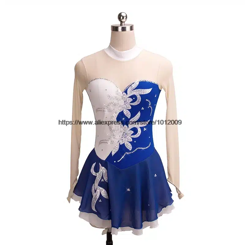 Customized Figure Skating Dress Costume Ice Skating skirt Gymnastics pink Adult Girl Show Performance Rhinestone Competition 25