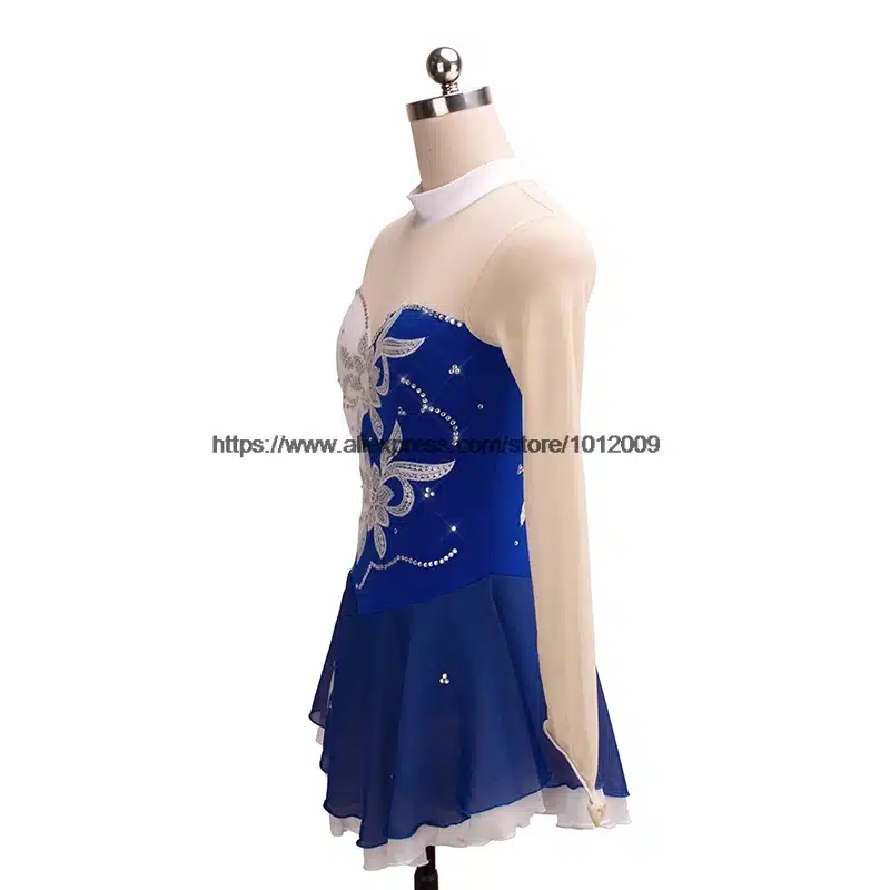 Customized Figure Skating Dress Costume Ice Skating skirt Gymnastics pink Adult Girl Show Performance Rhinestone Competition 27