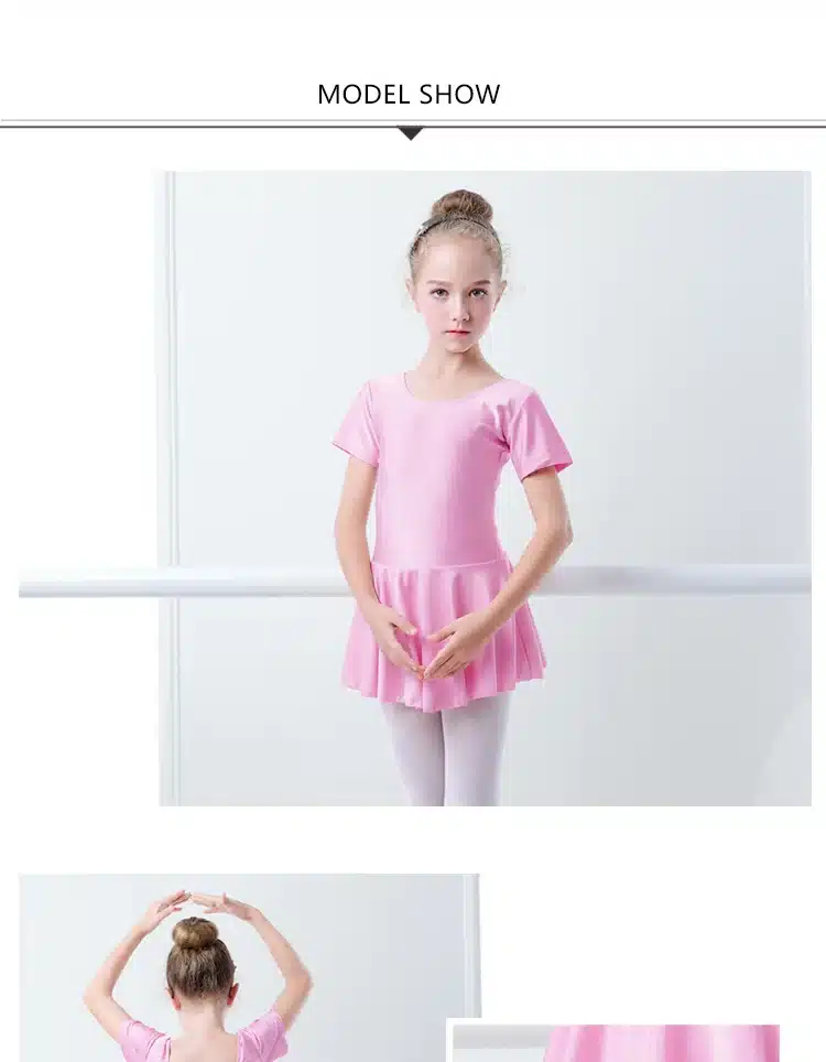Shiny Spandex Gymnastics Leotard Ballet Dress Baby Kids Skating Dress Dance Clothes Ballet Swim Wear For Girls 11
