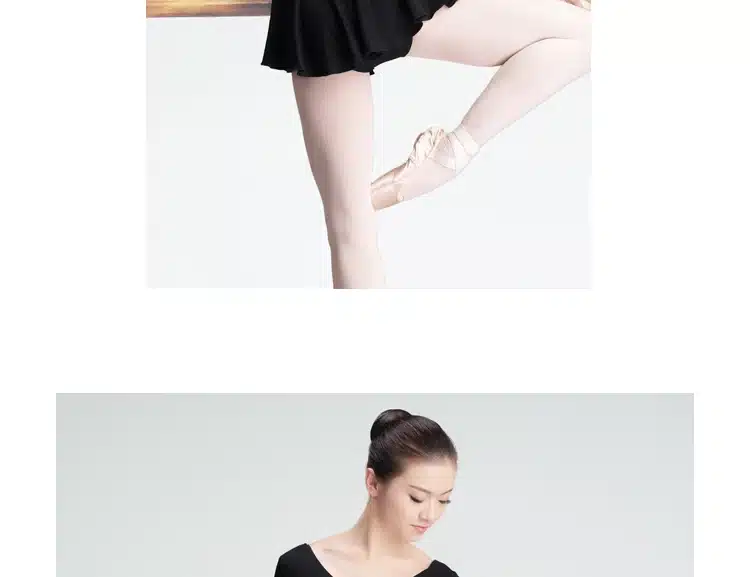 High Quality Black Cotton Ballet Dance Leotard Dress Adult Girls Women Long/Short Sleeve Bodysuit Dance Gymnastics Costumes 13