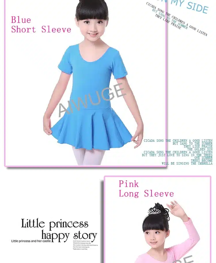 Free Shipping Cotton Kid Gymnastic Leotards Butterfly Tie Kid Ballet Girls Tutu Dress Flexible Tutu Dress Dance Leotard Girls 11