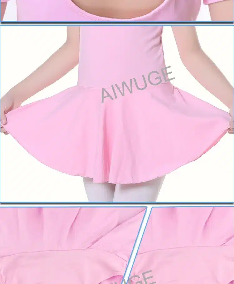 Free Shipping Cotton Kid Gymnastic Leotards Butterfly Tie Kid Ballet Girls Tutu Dress Flexible Tutu Dress Dance Leotard Girls 15