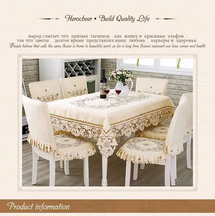 Europe Polyester Tablecloth Embroidered Tablecloth Square Floral Home Hotel Wedding Table Cover Decorative toalha de mesa 2