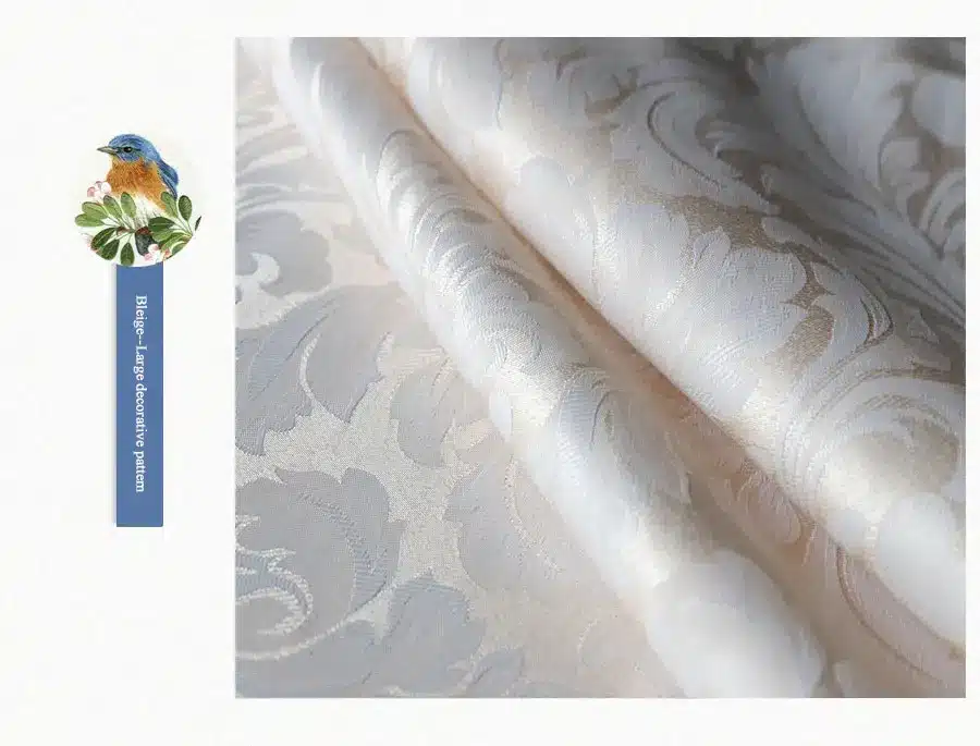UFRIDAY New Round Rectangle Tablecloth Leaves Jacquard Waterproof Polyester Fabric Table Cover for Living Room Hotel Restaurant 10