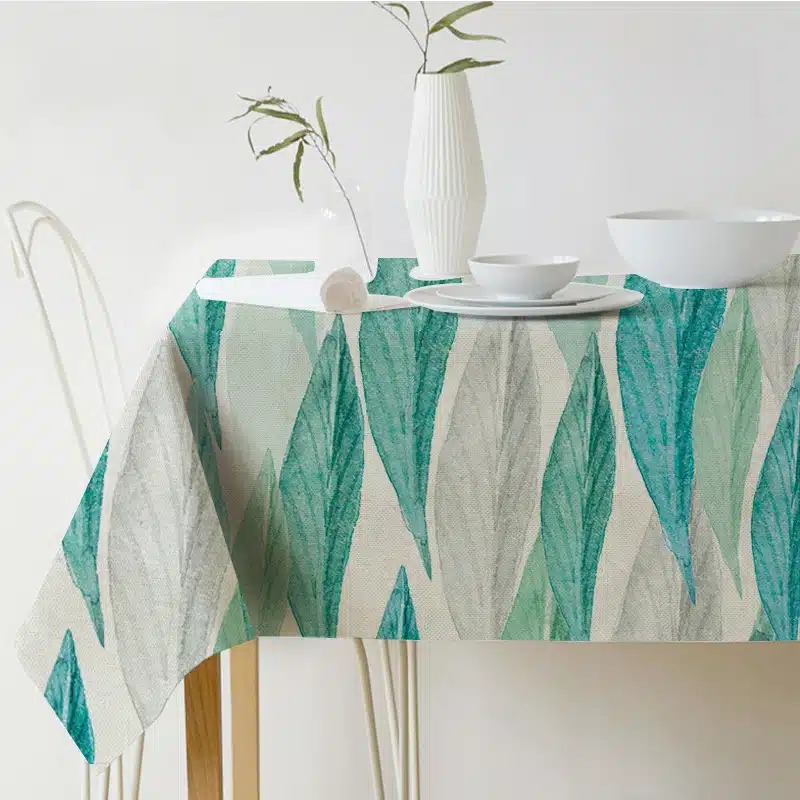 Table cloth Rectangular Pastoral style Tropical Plants Printed Tablecloth Home Protection and decoration Elegant Table cover 2