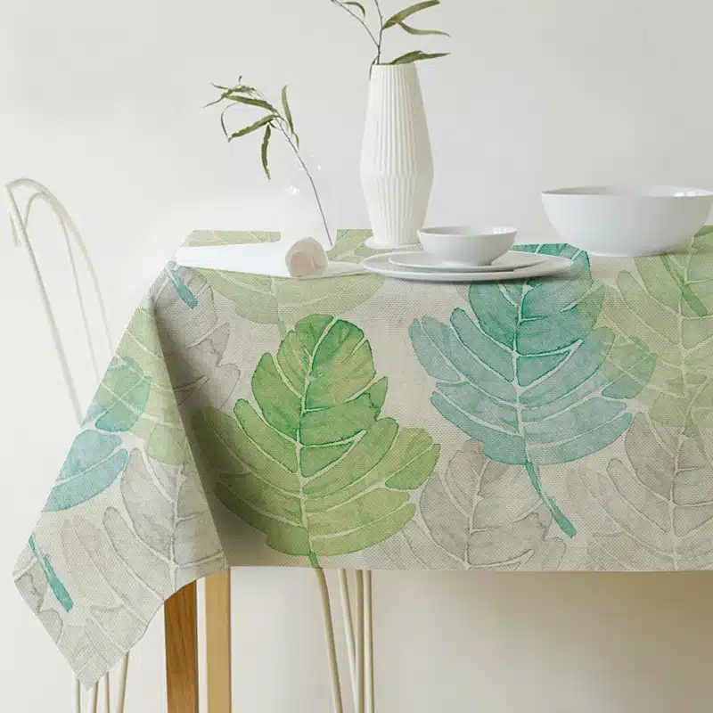 Table cloth Rectangular Pastoral style Tropical Plants Printed Tablecloth Home Protection and decoration Elegant Table cover 5