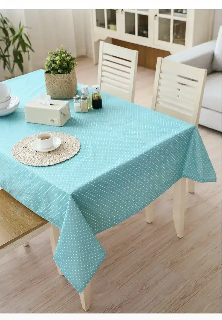 Waterproof Oilproof PVC Table Cloth Cherry Flowers Printed Rectangular Table Cover Tablecloth Home Decoration 5