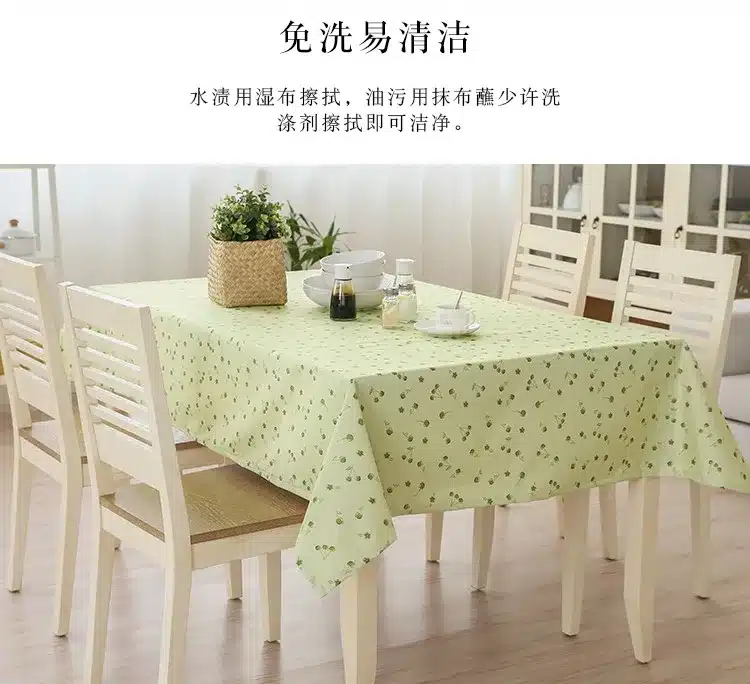 Waterproof Oilproof PVC Table Cloth Cherry Flowers Printed Rectangular Table Cover Tablecloth Home Decoration 9
