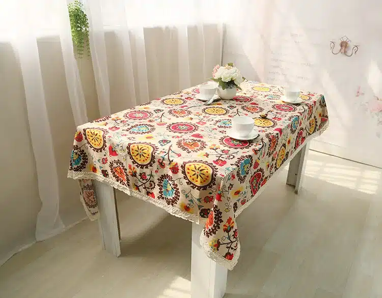 National wind explosion models cotton linen tablecloths Sun flower table cloth tablecloth Table Covers for Wedding Party Home 6