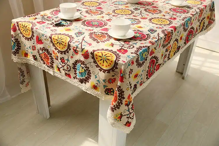 National wind explosion models cotton linen tablecloths Sun flower table cloth tablecloth Table Covers for Wedding Party Home 7
