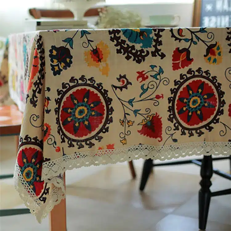 National wind explosion models cotton linen tablecloths Sun flower table cloth tablecloth Table Covers for Wedding Party Home 10