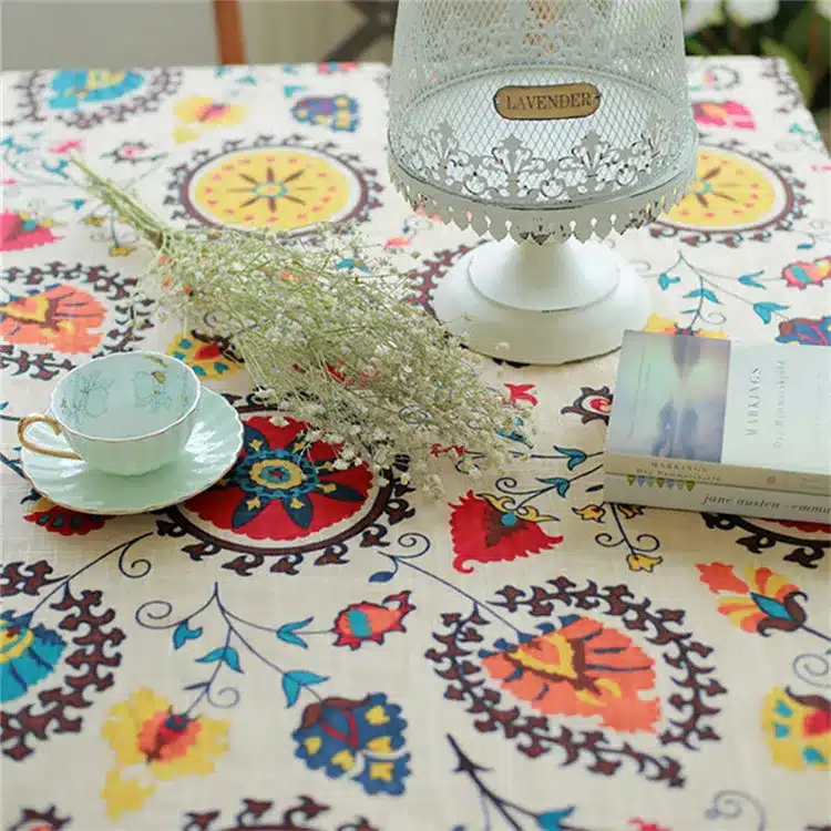 National wind explosion models cotton linen tablecloths Sun flower table cloth tablecloth Table Covers for Wedding Party Home 11