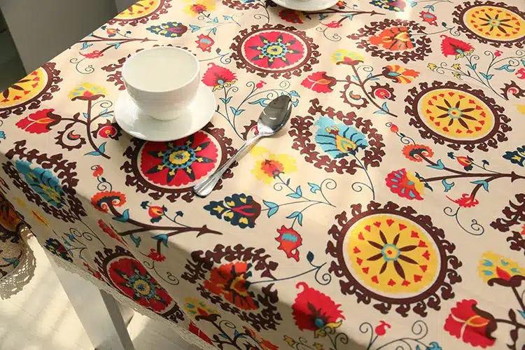 National wind explosion models cotton linen tablecloths Sun flower table cloth tablecloth Table Covers for Wedding Party Home 13