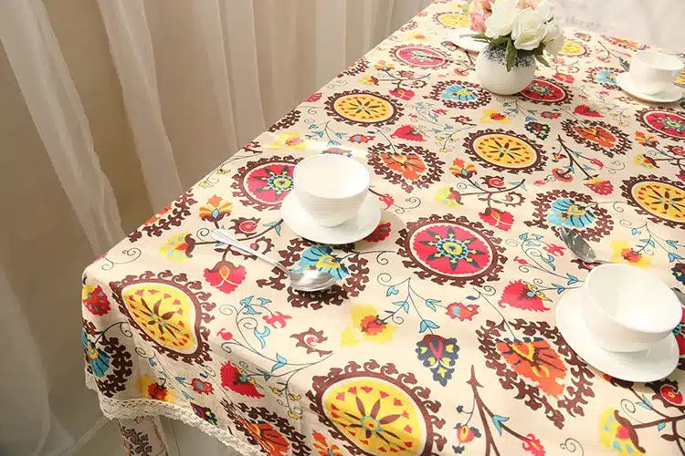 National wind explosion models cotton linen tablecloths Sun flower table cloth tablecloth Table Covers for Wedding Party Home 14