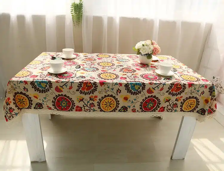 National wind explosion models cotton linen tablecloths Sun flower table cloth tablecloth Table Covers for Wedding Party Home 16
