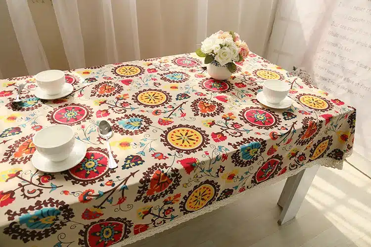 National wind explosion models cotton linen tablecloths Sun flower table cloth tablecloth Table Covers for Wedding Party Home 17