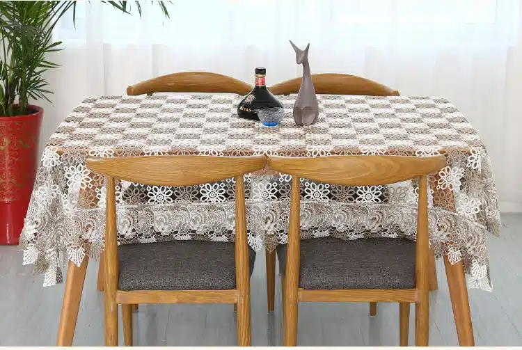 Proud Rose Fashion Lace Tablecloth Dustcloth Household decor Table Cover Creative Home Furnishing Desktop Decor Tablecloths 18