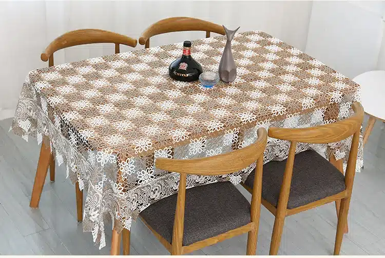 Proud Rose Fashion Lace Tablecloth Dustcloth Household decor Table Cover Creative Home Furnishing Desktop Decor Tablecloths 19