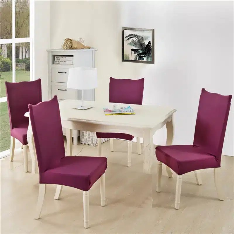 1 Piece 11 Solid Colors Polyester Spandex Stretch Housse Pour Chaise For Wedding Party Dining Chair Seat Covers 12