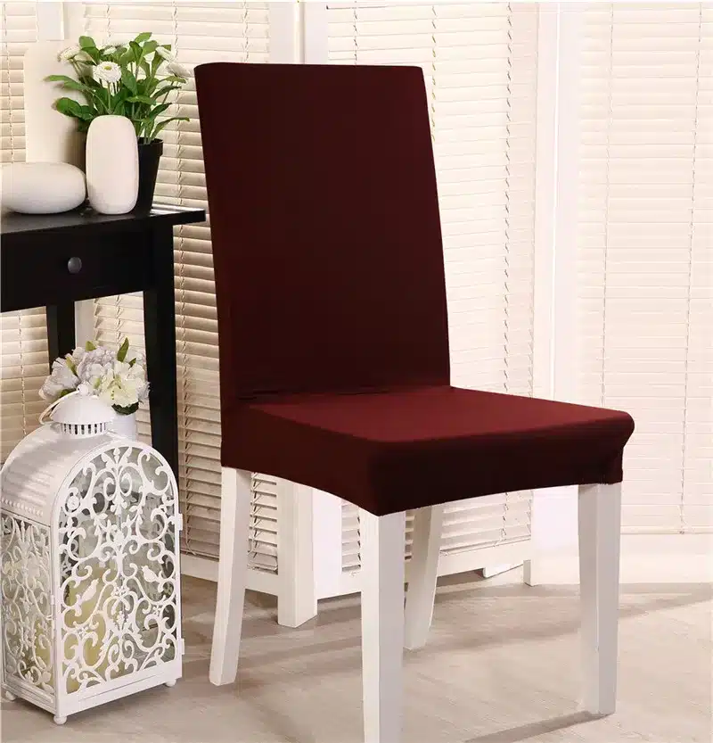 1 Piece 11 Solid Colors Polyester Spandex Stretch Housse Pour Chaise For Wedding Party Dining Chair Seat Covers 14