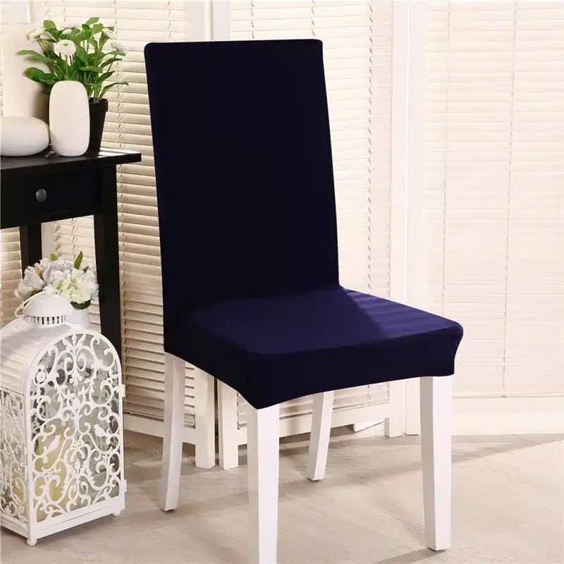 1 Piece 11 Solid Colors Polyester Spandex Stretch Housse Pour Chaise For Wedding Party Dining Chair Seat Covers 15