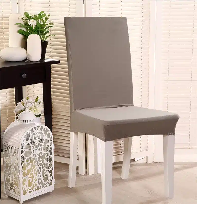 1 Piece 11 Solid Colors Polyester Spandex Stretch Housse Pour Chaise For Wedding Party Dining Chair Seat Covers 16