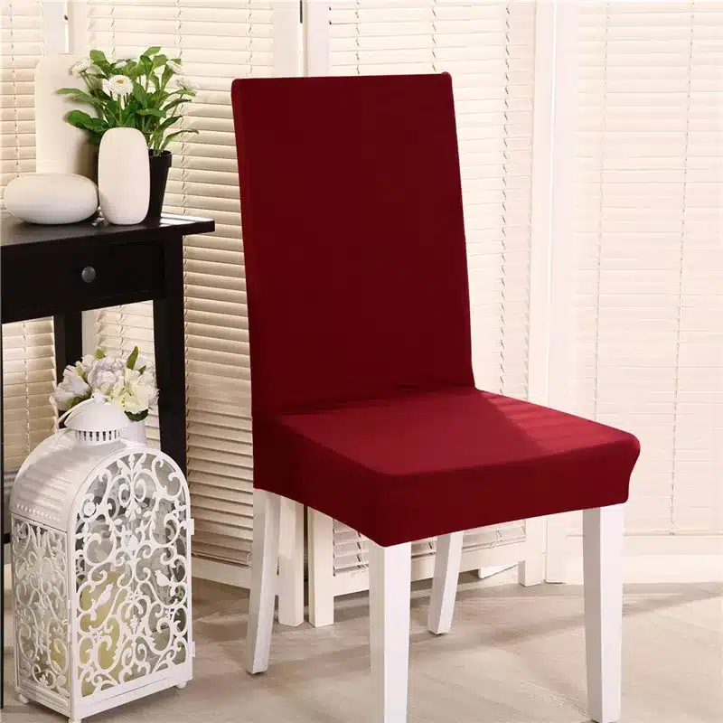 1 Piece 11 Solid Colors Polyester Spandex Stretch Housse Pour Chaise For Wedding Party Dining Chair Seat Covers 17