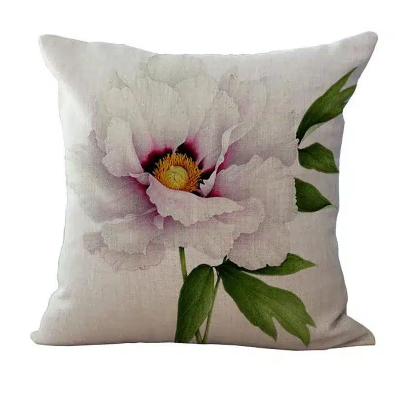 18" Pillowcase 3D Rose Printed Cushions Linen Cushion Cover Throw Pillow Case For Living Room Bed Room Flower Peony Small Fresh 17