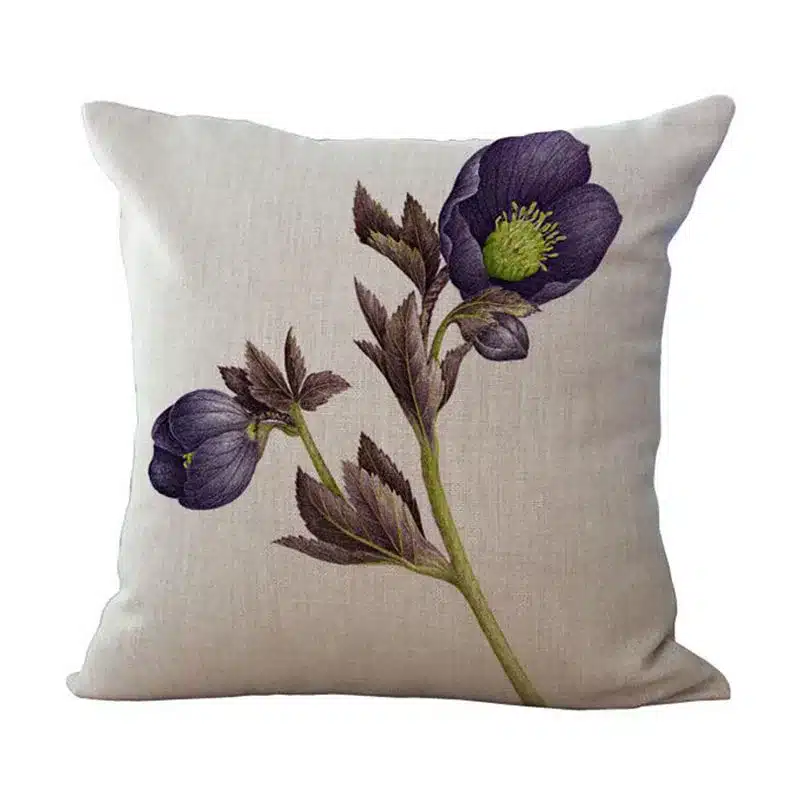 18" Pillowcase 3D Rose Printed Cushions Linen Cushion Cover Throw Pillow Case For Living Room Bed Room Flower Peony Small Fresh 21