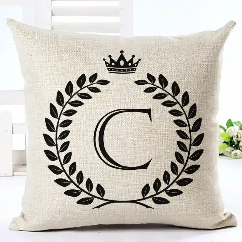 Nordic Customized Cushion Covers Wheat Custom Pillows Case 26 Letter Bed Sofa Decorative Gift Almofadas Cojines 17