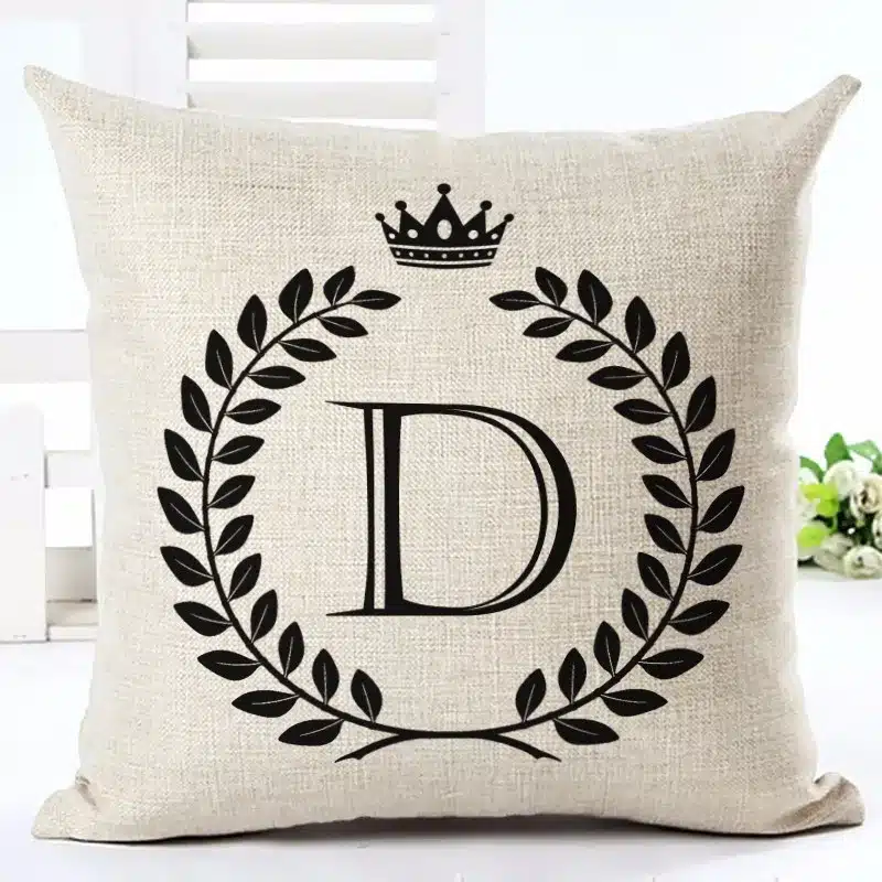 Nordic Customized Cushion Covers Wheat Custom Pillows Case 26 Letter Bed Sofa Decorative Gift Almofadas Cojines 18