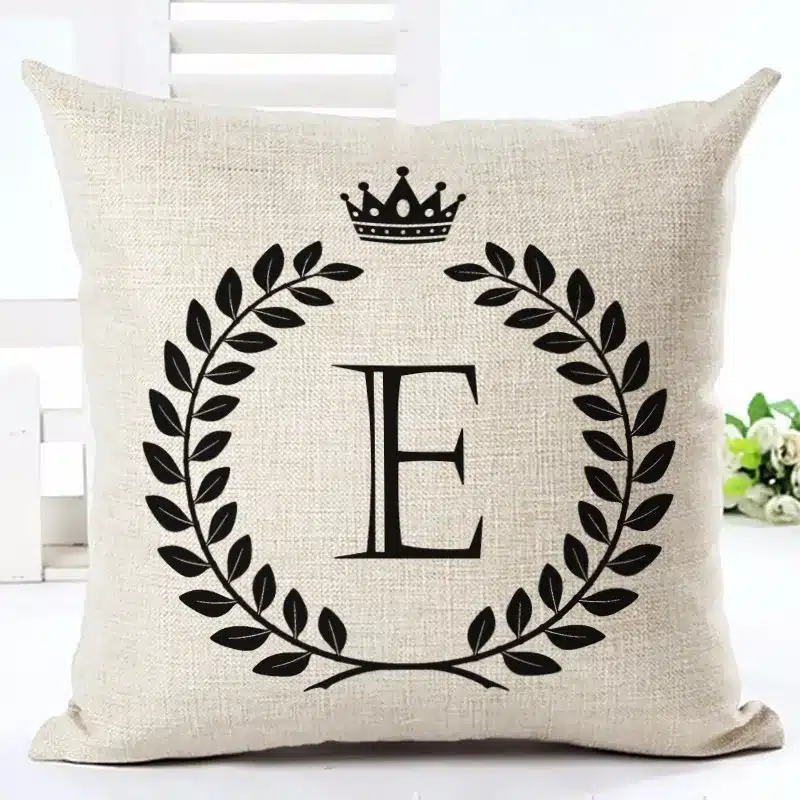 Nordic Customized Cushion Covers Wheat Custom Pillows Case 26 Letter Bed Sofa Decorative Gift Almofadas Cojines 19