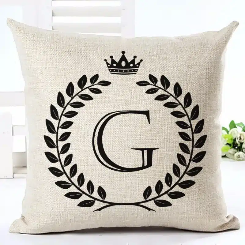Nordic Customized Cushion Covers Wheat Custom Pillows Case 26 Letter Bed Sofa Decorative Gift Almofadas Cojines 21