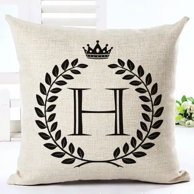 Nordic Customized Cushion Covers Wheat Custom Pillows Case 26 Letter Bed Sofa Decorative Gift Almofadas Cojines 22