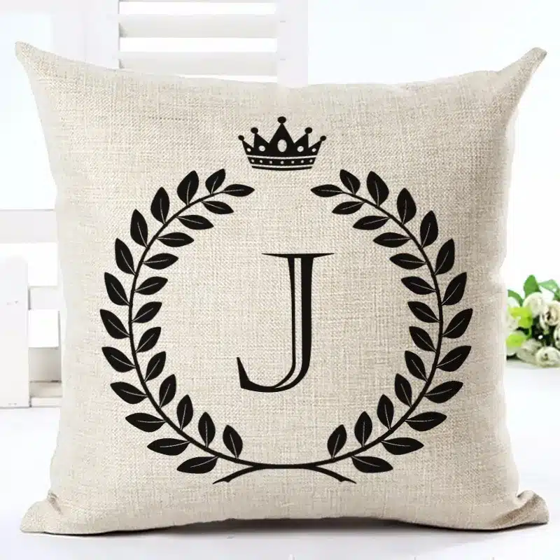 Nordic Customized Cushion Covers Wheat Custom Pillows Case 26 Letter Bed Sofa Decorative Gift Almofadas Cojines 24