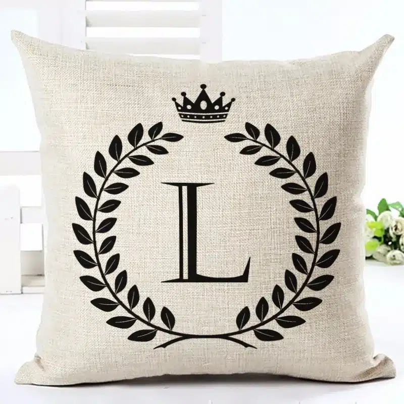 Nordic Customized Cushion Covers Wheat Custom Pillows Case 26 Letter Bed Sofa Decorative Gift Almofadas Cojines 26