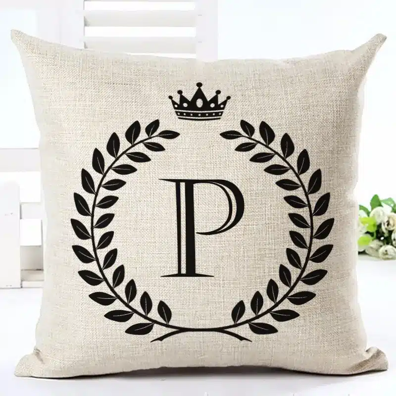 Nordic Customized Cushion Covers Wheat Custom Pillows Case 26 Letter Bed Sofa Decorative Gift Almofadas Cojines 30