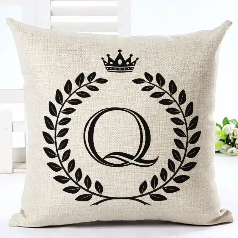 Nordic Customized Cushion Covers Wheat Custom Pillows Case 26 Letter Bed Sofa Decorative Gift Almofadas Cojines 31