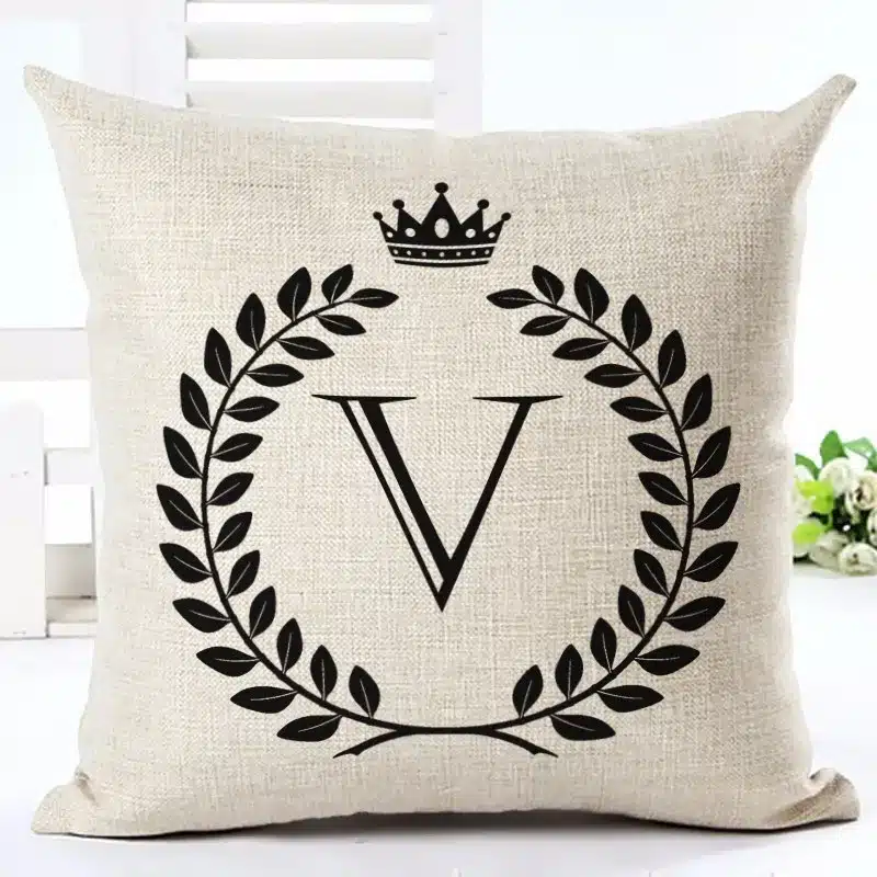 Nordic Customized Cushion Covers Wheat Custom Pillows Case 26 Letter Bed Sofa Decorative Gift Almofadas Cojines 36