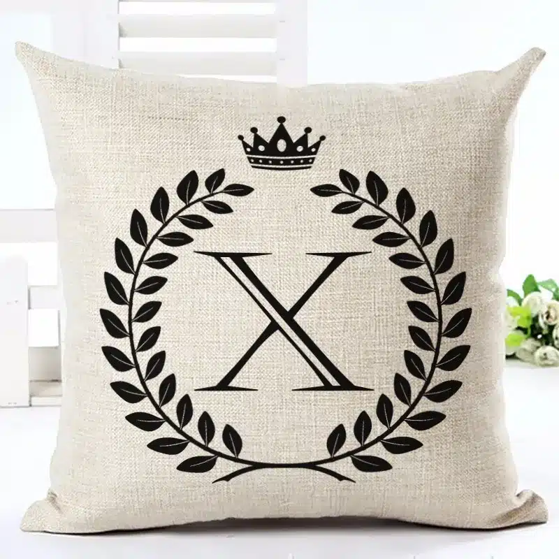 Nordic Customized Cushion Covers Wheat Custom Pillows Case 26 Letter Bed Sofa Decorative Gift Almofadas Cojines 38