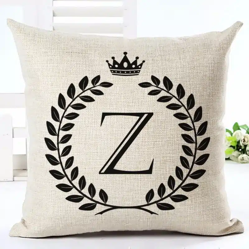 Nordic Customized Cushion Covers Wheat Custom Pillows Case 26 Letter Bed Sofa Decorative Gift Almofadas Cojines 40