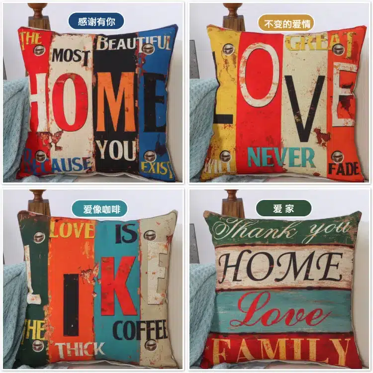 New Arrival Home Decorative Sofa Cushion Cover Throw Pillowcases 18" Vintage Cotton Linen Square Pillow cover AJ588 16