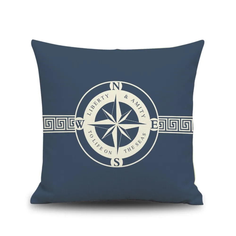 2016 New Pillow Cover Decorate Vintage Mediterranean Capa Almofada Marine style Throw Pillows Gifts Pillow Case 6