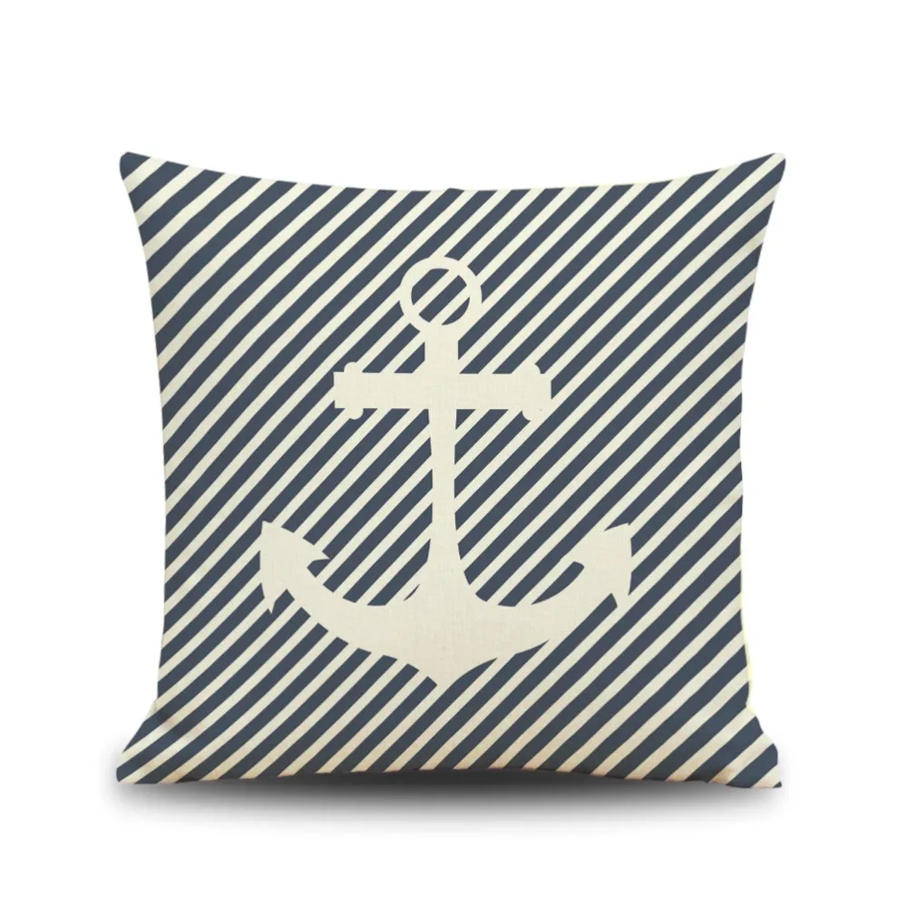 2016 New Pillow Cover Decorate Vintage Mediterranean Capa Almofada Marine style Throw Pillows Gifts Pillow Case 9