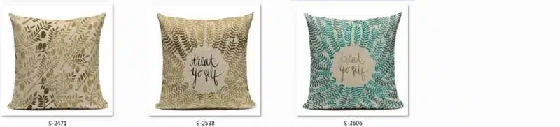 Decorative throw pillows cover Modern simple pillow Popper geometry plant noble gold trees leaf cotton linen sofa cushion cover 10