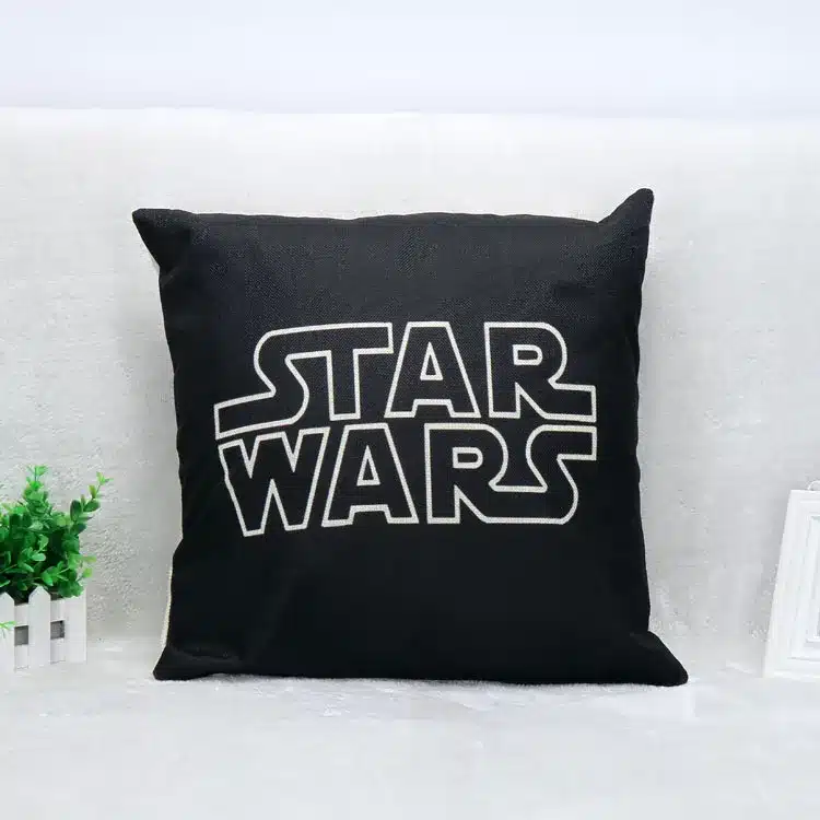 Hot Selling Cartoon Star Wars Series Cotton Linen Throw Pillow Cover Sofa Office Back Cushion Cover Baby Room Decorative SW174 19