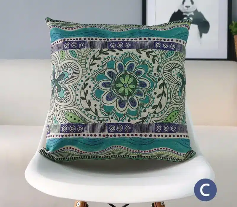 Free Shipping fashion ethnic geometric throw pillow almofadas case modern decorative cotton linen cushion cover 50*30cm 12