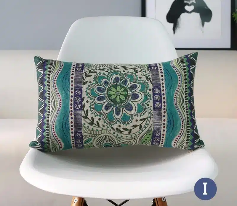 Free Shipping fashion ethnic geometric throw pillow almofadas case modern decorative cotton linen cushion cover 50*30cm 17