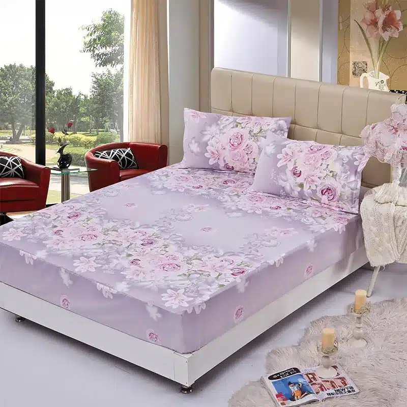 Home textile bed sheet sheet flower mattress cover printing bed sheet elastic rubber bedclothes 180*200cm summer bedspread band 13
